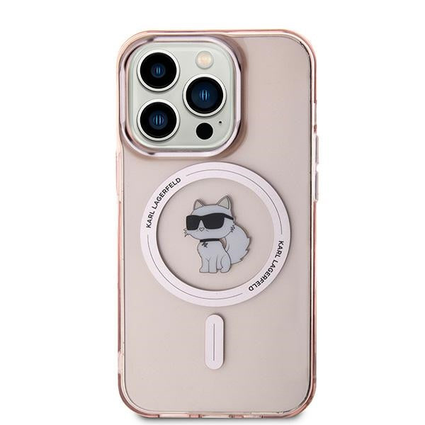 MagSafe tok Apple iPhone 14 Pro Max-hez, Karl Lagerfeld, IML Choupette, Rózsaszín