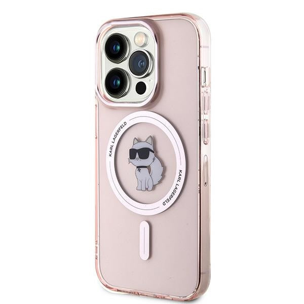 MagSafe tok Apple iPhone 14 Pro Max-hez, Karl Lagerfeld, IML Choupette, Rózsaszín