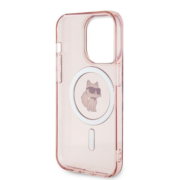 MagSafe tok Apple iPhone 14 Pro Max-hez, Karl Lagerfeld, IML Choupette, Rózsaszín