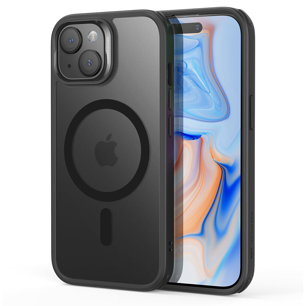 MagSafe tok Apple iPhone 15-höz, ESR, Classic Hybrid, Szatén Fekete
