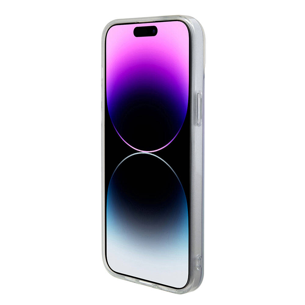 MagSafe tok Apple iPhone 15-höz, Guess, IML Iridescent, Lila