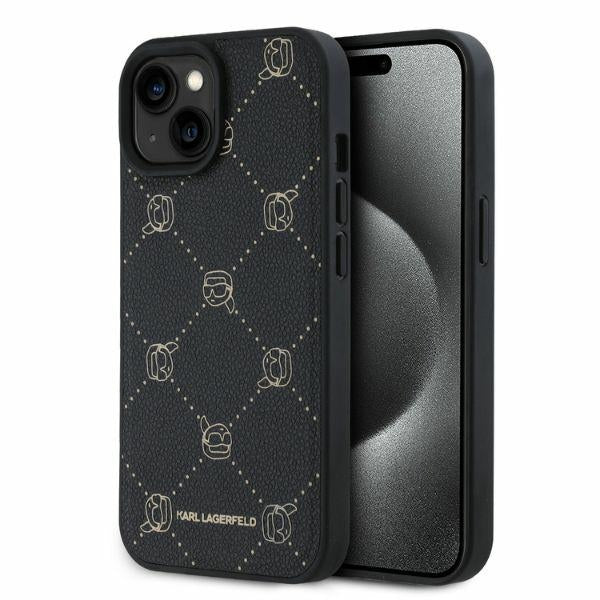 MagSafe tok Apple iPhone 15-höz, Karl Lagerfeld, Karl's Head, Fekete