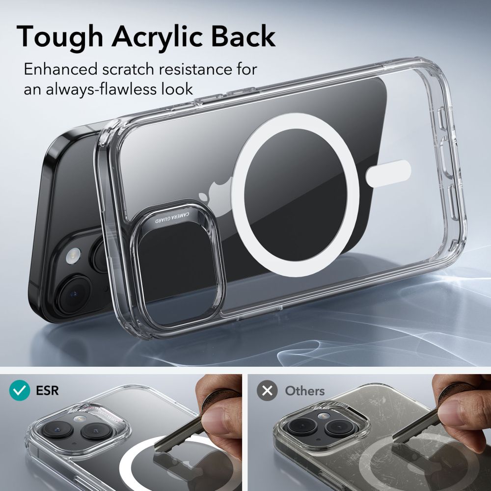 MagSafe Case for Apple iPhone 15 Plus, ESR, Classic Hybrid, Transparent