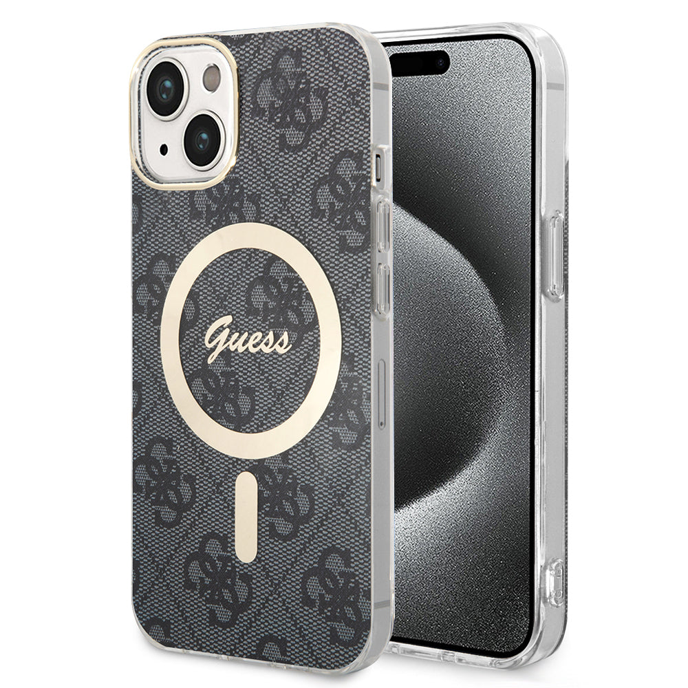 MagSafe tok Apple iPhone 15 Plus-hoz, Guess, IML 4G, Fekete