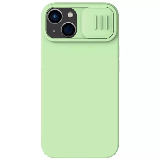 MagSafe tok Apple iPhone 15 Plus-hoz, Nillkin, CamShield Silky, Világos zöld