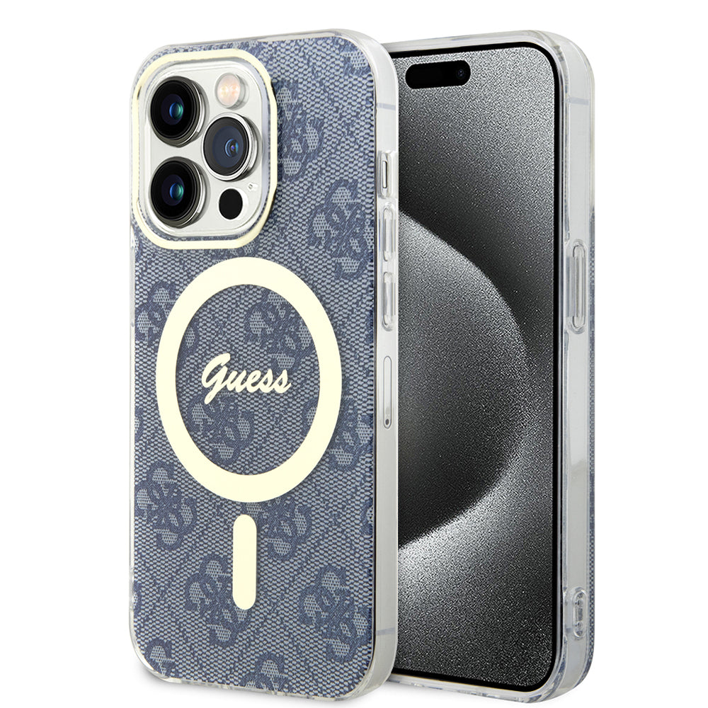 MagSafe tok Apple iPhone 15 Pro-hoz, Guess, IML 4G, Kék