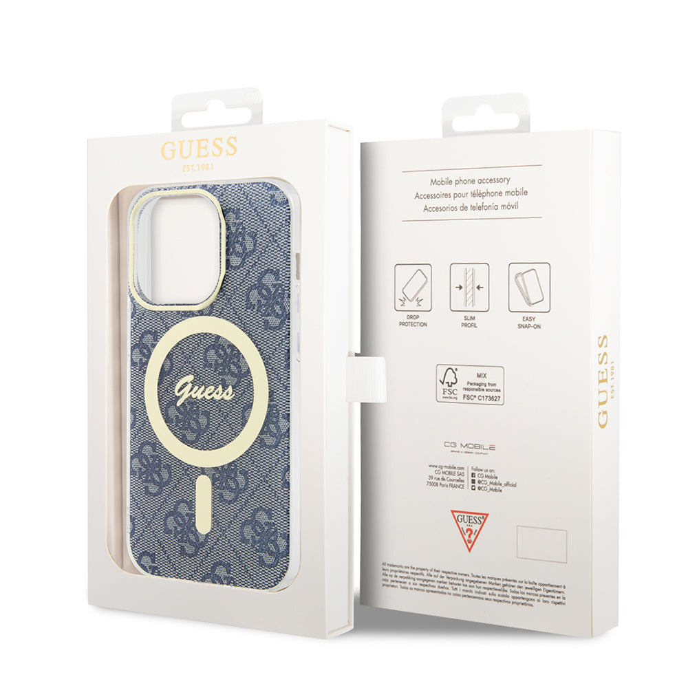 MagSafe tok Apple iPhone 15 Pro-hoz, Guess, IML 4G, Kék