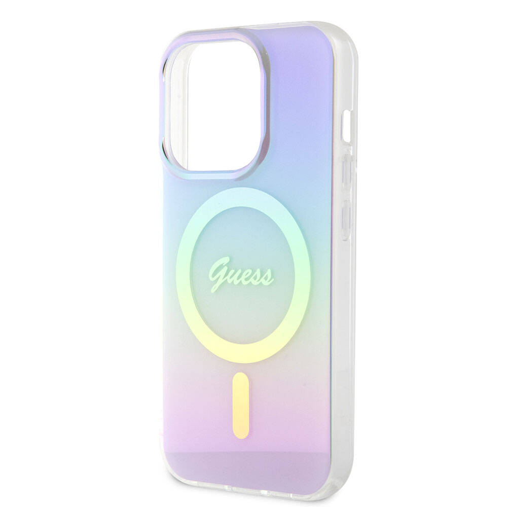 MagSafe tok Apple iPhone 15 Pro-hoz, Guess, IML Iridescent, Lila