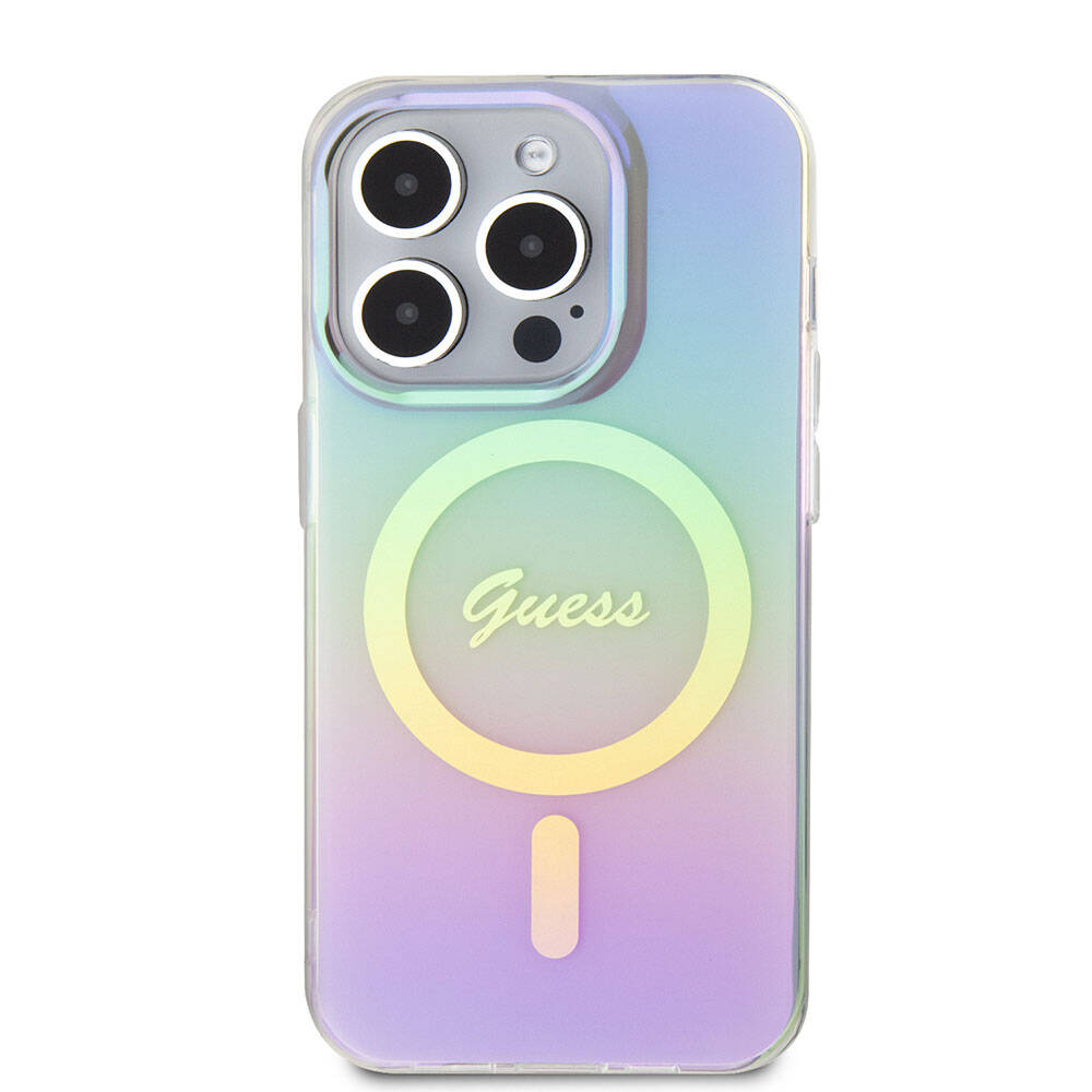 MagSafe tok Apple iPhone 15 Pro-hoz, Guess, IML Iridescent, Lila