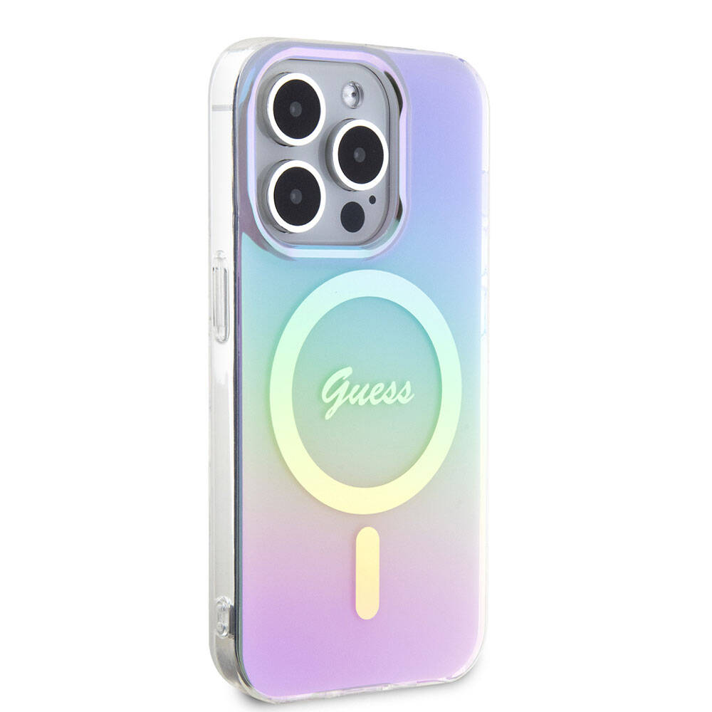 MagSafe tok Apple iPhone 15 Pro-hoz, Guess, IML Iridescent, Lila