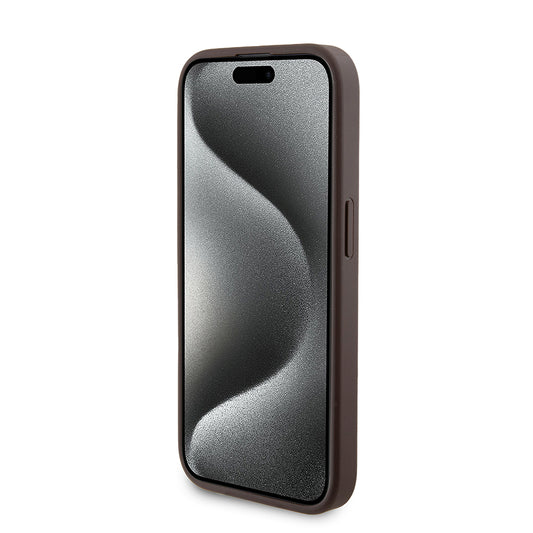 MagSafe tok Apple iPhone 15 Pro-hoz, Guess, Powerbank 4G Metal Logo, Barna