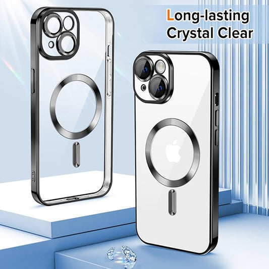 MagSafe tok Apple iPhone 15-höz, Techsuit, Luxury Crystal, Fekete