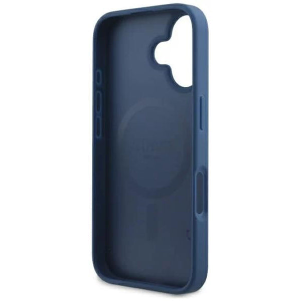 MagSafe tok Apple iPhone 16-hoz, Guess, 4G Printed Stripes, Kék