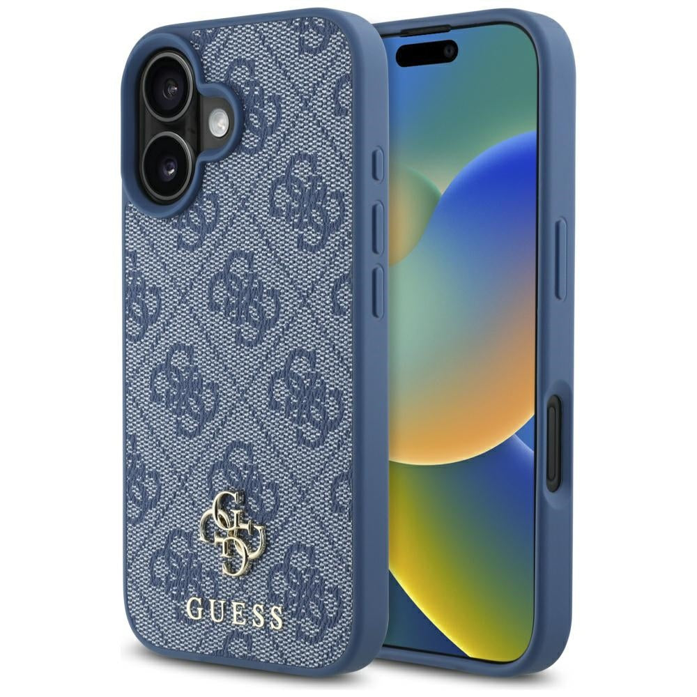 MagSafe tok Apple iPhone 16-hoz, Guess, 4G Small and Classic Logo, Kék