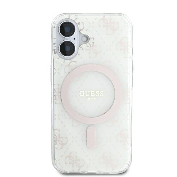 MagSafe tok Apple iPhone 16-hoz, Guess, IML 4G háttér, Fehér