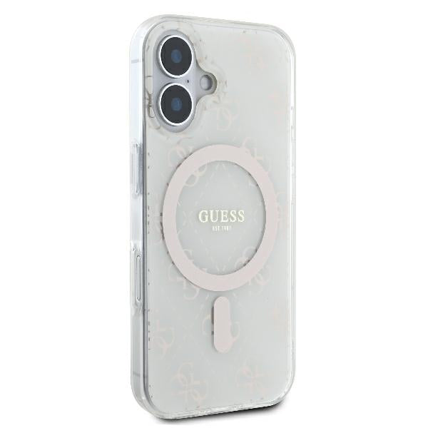 MagSafe tok Apple iPhone 16-hoz, Guess, IML 4G háttér, Fehér