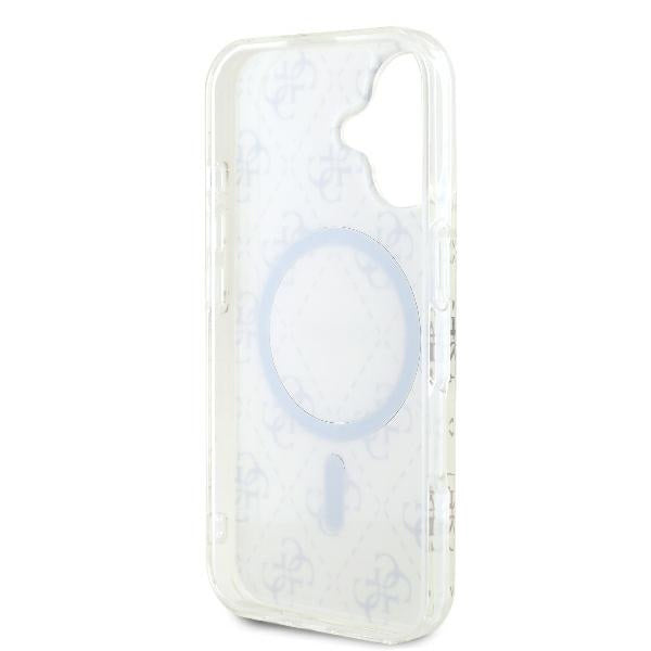 MagSafe tok Apple iPhone 16-hoz, Guess, IML 4G háttér, Fehér