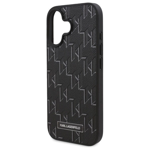 MagSafe tok Apple iPhone 16-hoz, Karl Lagerfeld, Hot Stamp, Fekete
