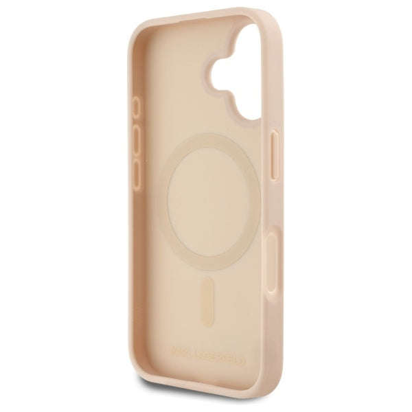 MagSafe tok Apple iPhone 16-hoz, Karl Lagerfeld, Hot Stamp, Rózsaszín