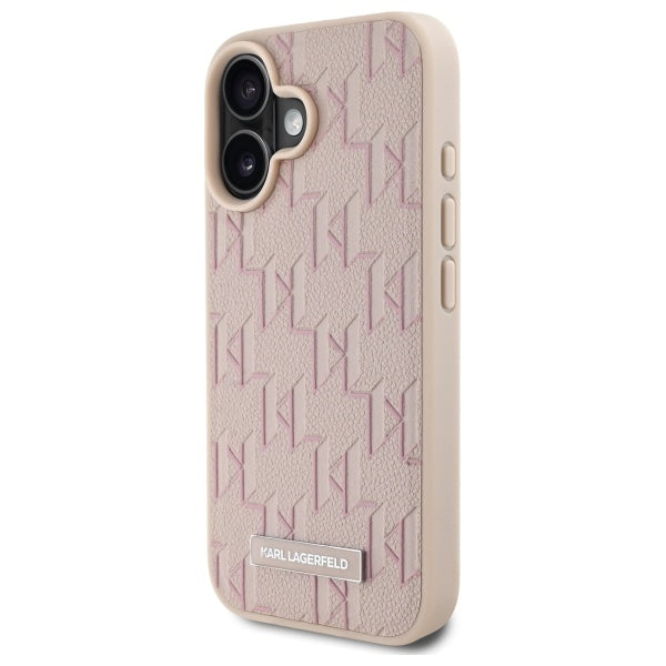 MagSafe tok Apple iPhone 16-hoz, Karl Lagerfeld, Hot Stamp, Rózsaszín