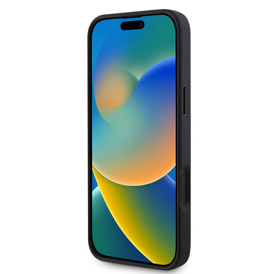 MagSafe tok Apple iPhone 16 Plus-hoz, Guess, 4G Printed Stripes, Fekete