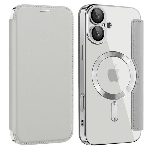 MagSafe tok Apple iPhone 16 Plus-hoz, Techsuit, SmartMag Book, Szürke
