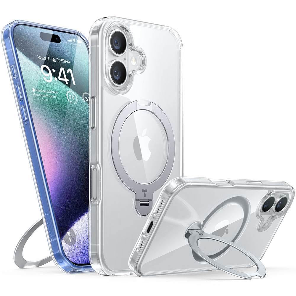 MagSafe tok Apple iPhone 16 Plus-hoz, Torras, Ostand Spin, Átlátszó