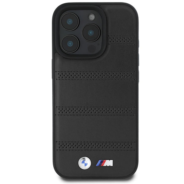 MagSafe tok Apple iPhone 16 Pro-hoz, BMW, M Perforated And Stitched Line, Fekete