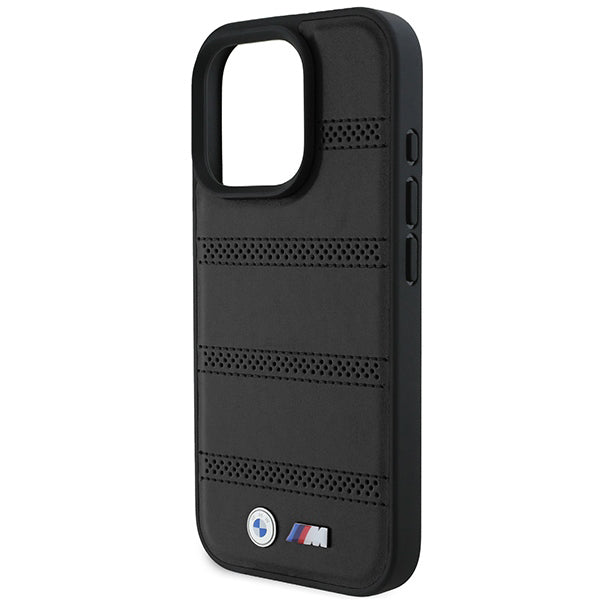 MagSafe tok Apple iPhone 16 Pro-hoz, BMW, M Perforated And Stitched Line, Fekete
