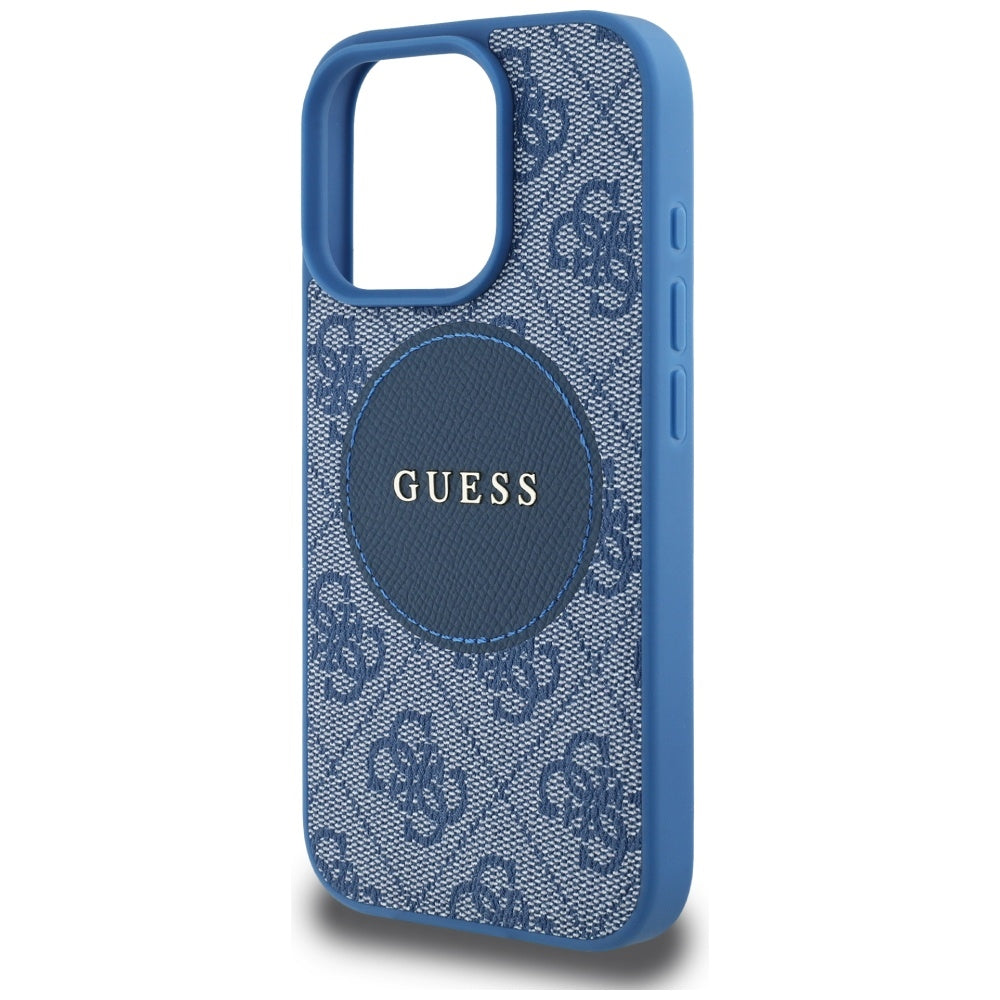 MagSafe tok Apple iPhone 16 Pro-hoz, Guess, 4G Circle Classic Logo, Kék