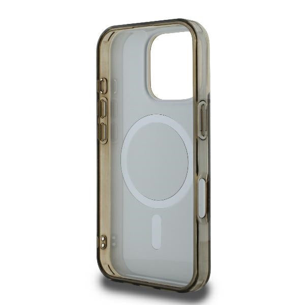 MagSafe Case for Apple iPhone 16 Pro, Guess, IML 4G Background, Brown