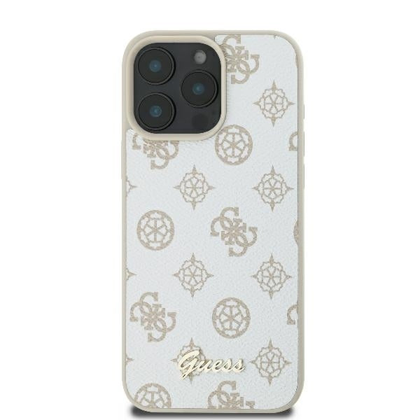 MagSafe tok Apple iPhone 16 Pro-hoz, Guess, Peony Script, Fehér
