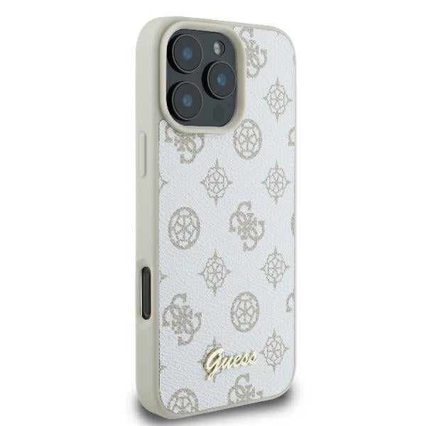MagSafe tok Apple iPhone 16 Pro-hoz, Guess, Peony Script, Fehér