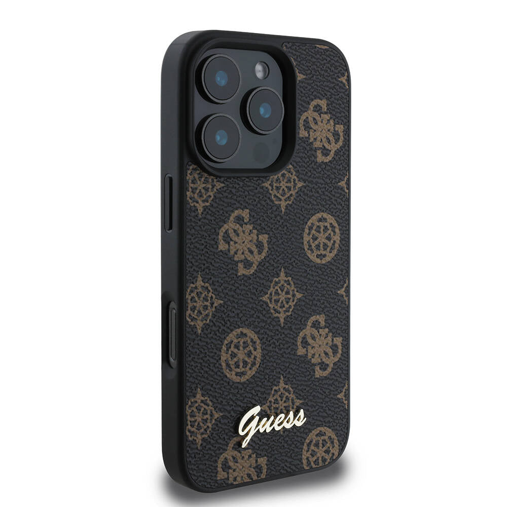 MagSafe tok Apple iPhone 16 Pro-hoz, Guess, Peony Script, Fekete