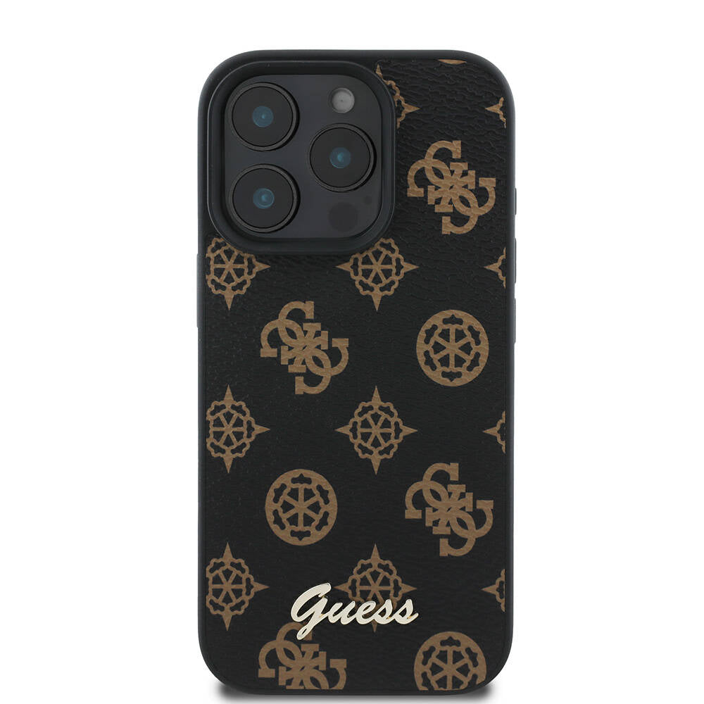 MagSafe tok Apple iPhone 16 Pro-hoz, Guess, Peony Script, Fekete