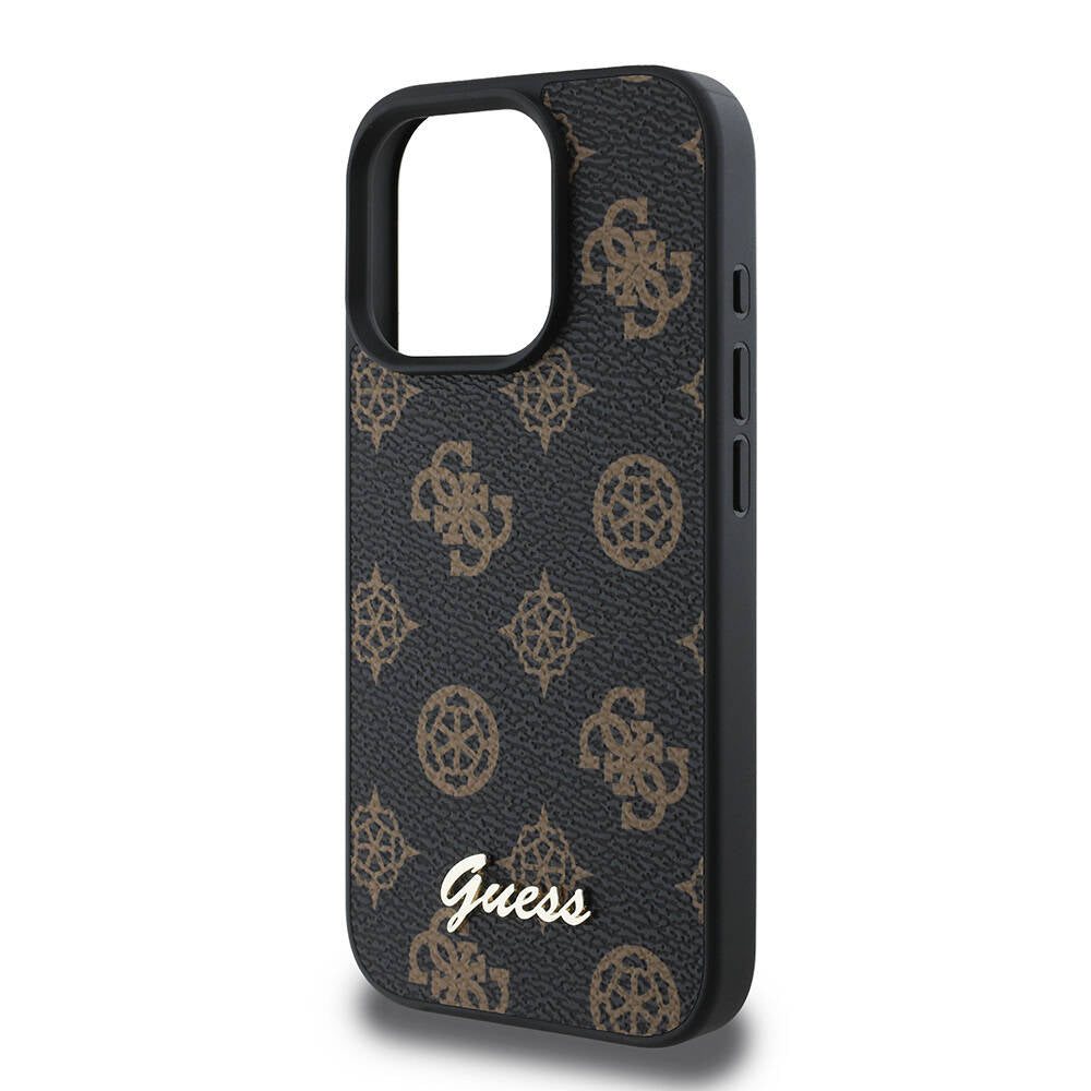 MagSafe tok Apple iPhone 16 Pro-hoz, Guess, Peony Script, Fekete