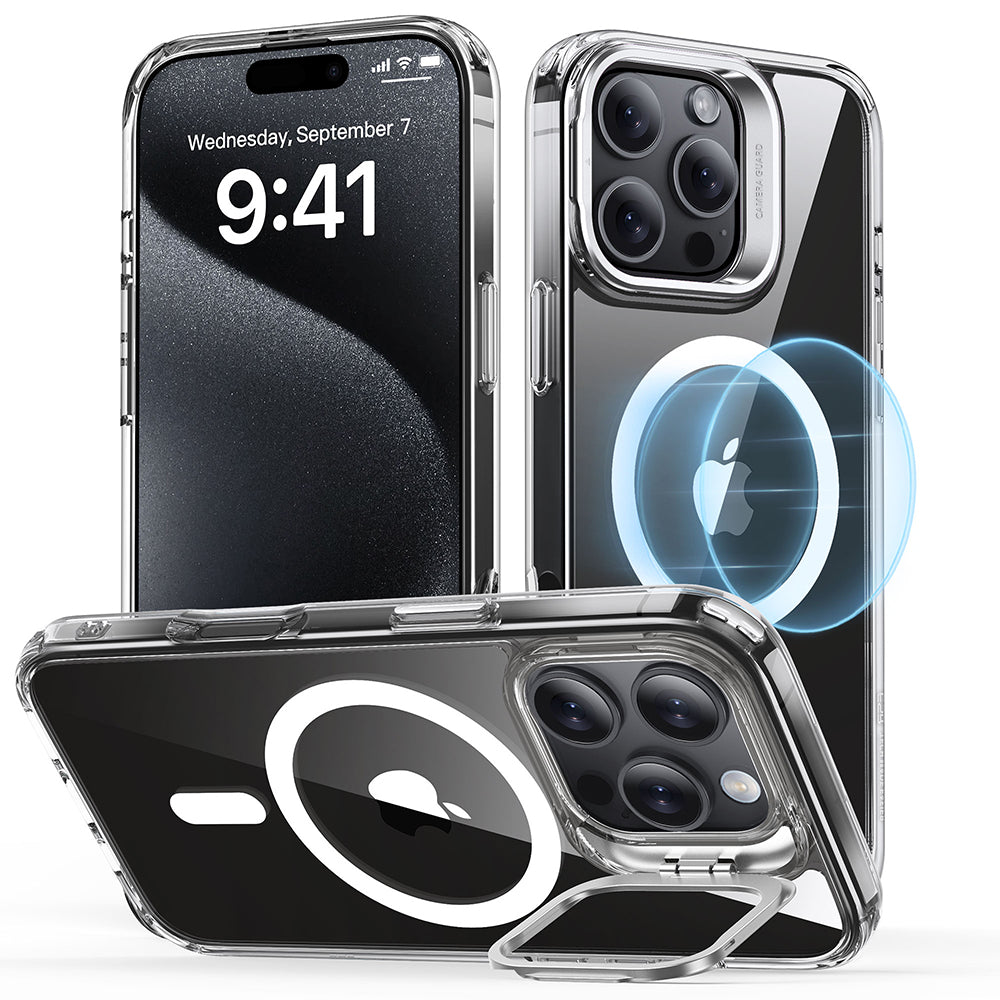 MagSafe tok Apple iPhone 16 Pro Max-hoz, ESR, Classic Hybrid Kickstand, Átlátszó