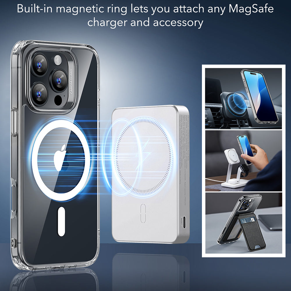 MagSafe tok Apple iPhone 16 Pro Max-hoz, ESR, Classic Hybrid, Átlátszó