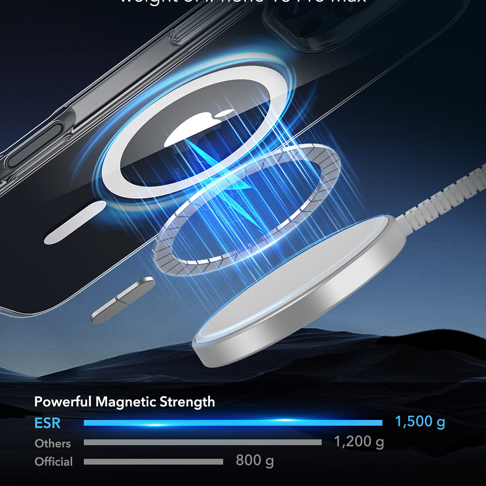 MagSafe tok Apple iPhone 16 Pro Max-hoz, ESR, Classic Hybrid, Átlátszó