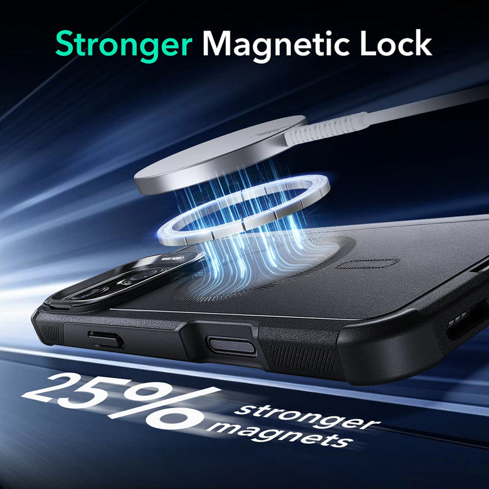 MagSafe tok Apple iPhone 16 Pro Max-hez, ESR, Cyber Armor Kickstand, Szürke