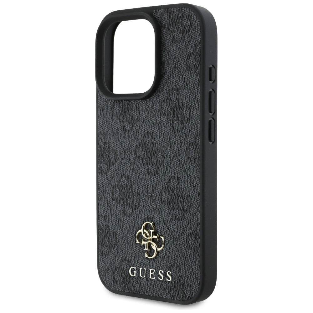 MagSafe Case for Apple iPhone 16 Pro Max, Guess, 4G Small and Classic Logo, Black