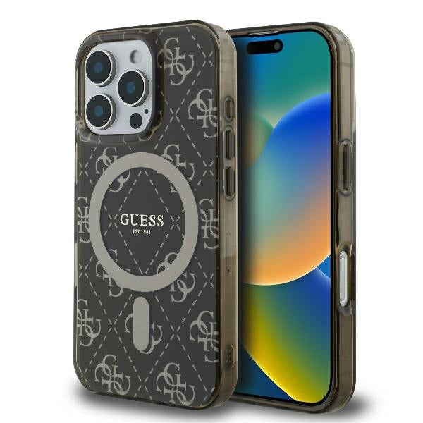 MagSafe tok Apple iPhone 16 Pro Max-hoz, Guess, IML 4G háttér, barna