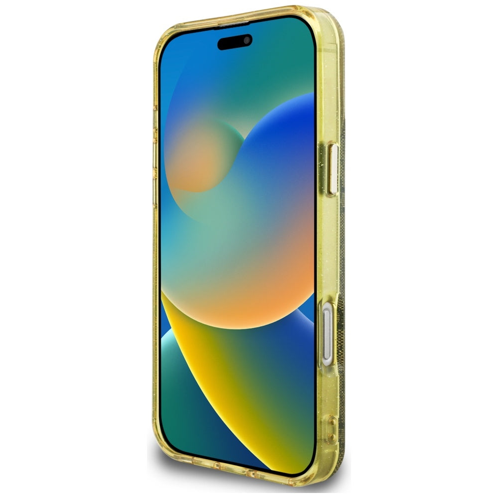 MagSafe tok Apple iPhone 16 Pro Max-hoz, Guess, IML Glitter 4G Circle Triangle, Barna