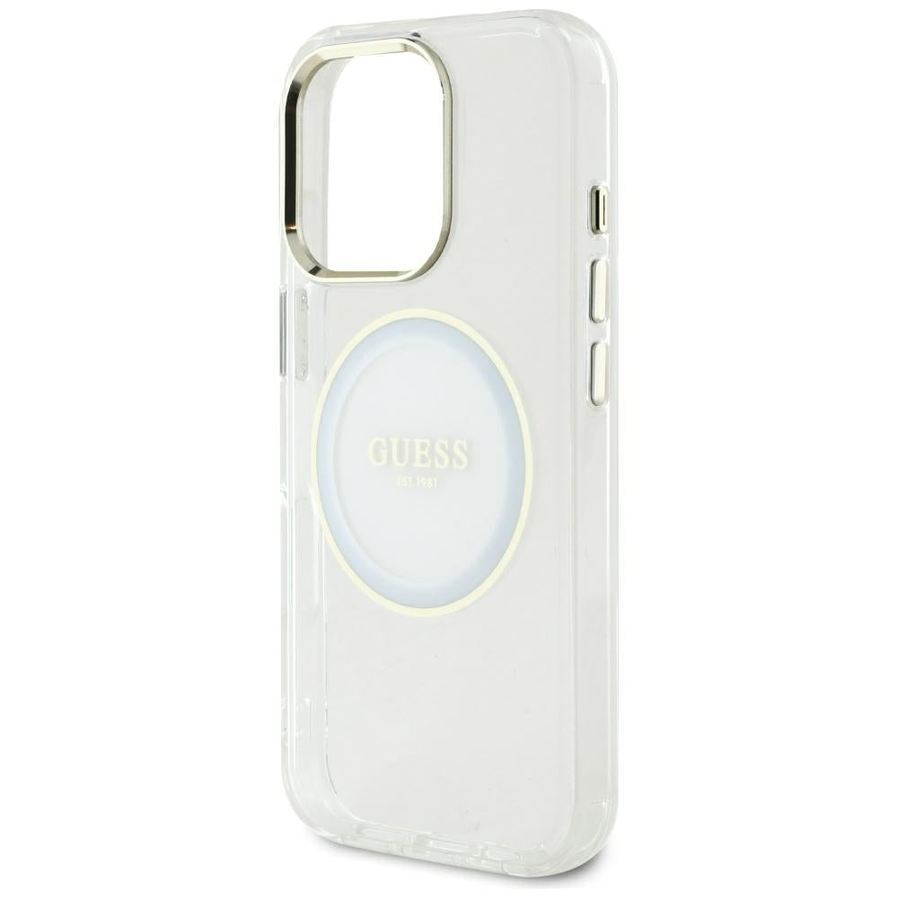 MagSafe tok Apple iPhone 16 Pro Max-hoz, Guess, IML Metal Colored Circle, Fehér