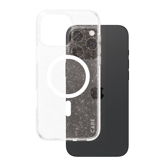 MagSafe tok Apple iPhone 16 Pro Max-hoz, PanzerGlass, Care Urban Combat Star Lit, Átlátszó Fehér