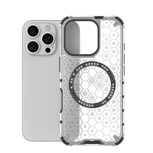 MagSafe tok Apple iPhone 16 Pro Max-hoz, Techsuit, HoneyComb Shield, Fehér