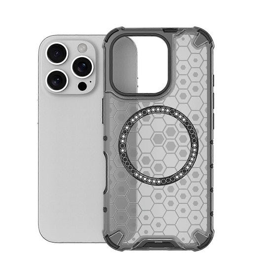 MagSafe tok Apple iPhone 16 Pro Max-hoz, Techsuit, HoneyComb Shield, Fekete
