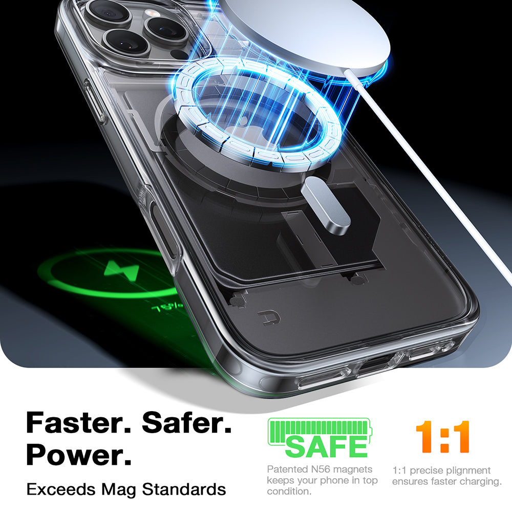 MagSafe Case for Apple iPhone 16 Pro Max, Torras, Diamond, Transparent