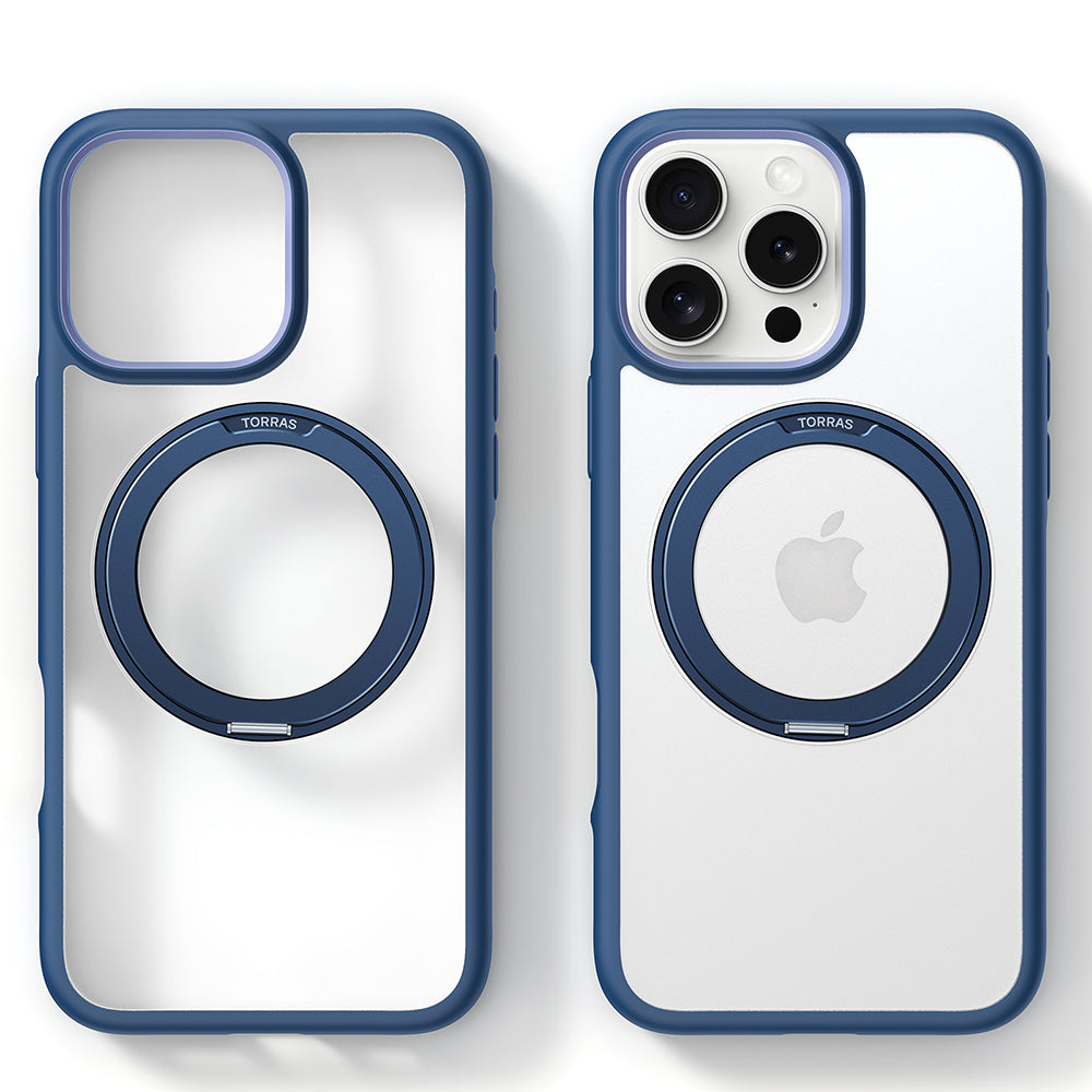MagSafe Case for Apple iPhone 16 Pro Max, Torras, Ostand R Fusion, Navy Blue