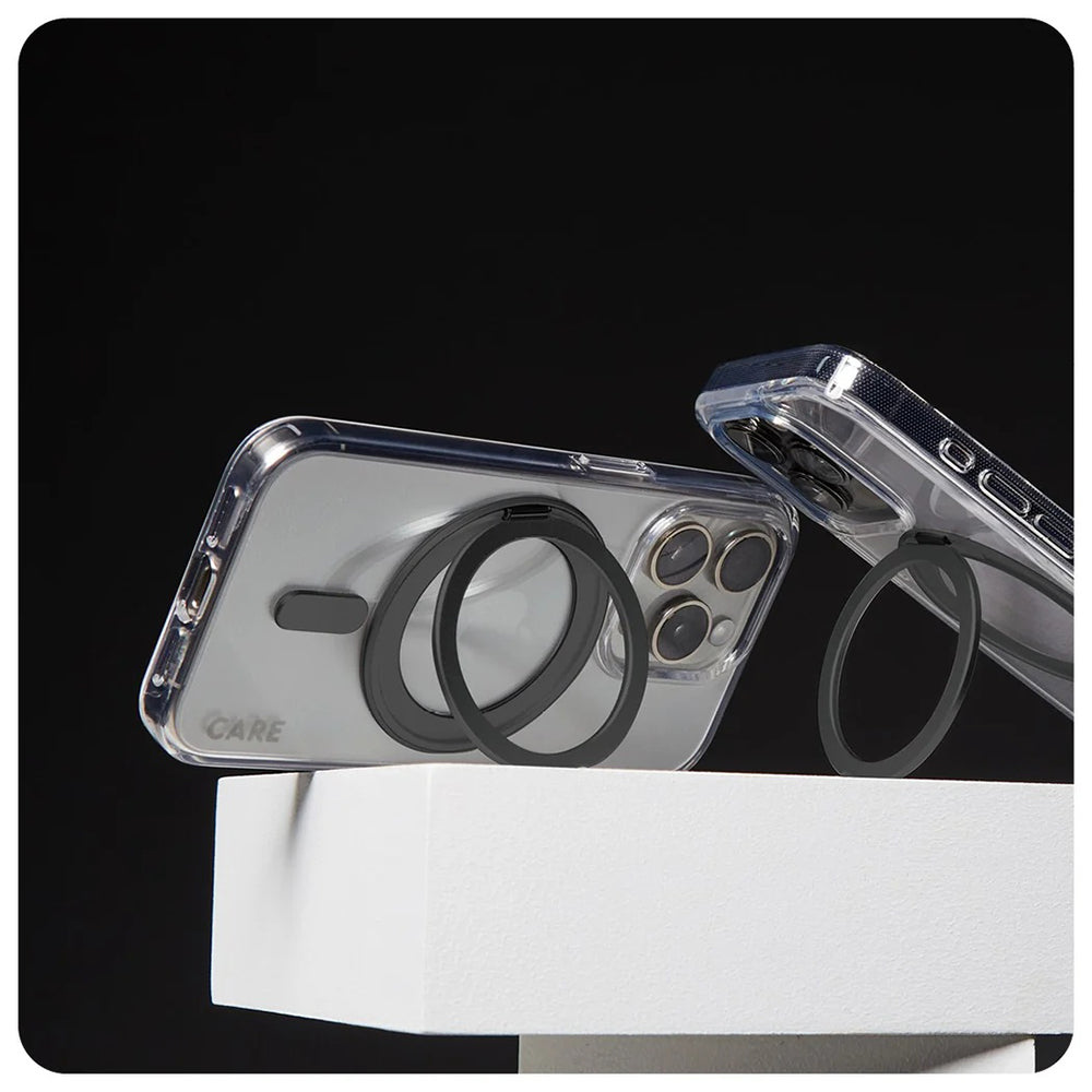 MagSafe tok Apple iPhone 16 Pro-hoz, PanzerGlass, Állványos funkció, Fekete átlátszó